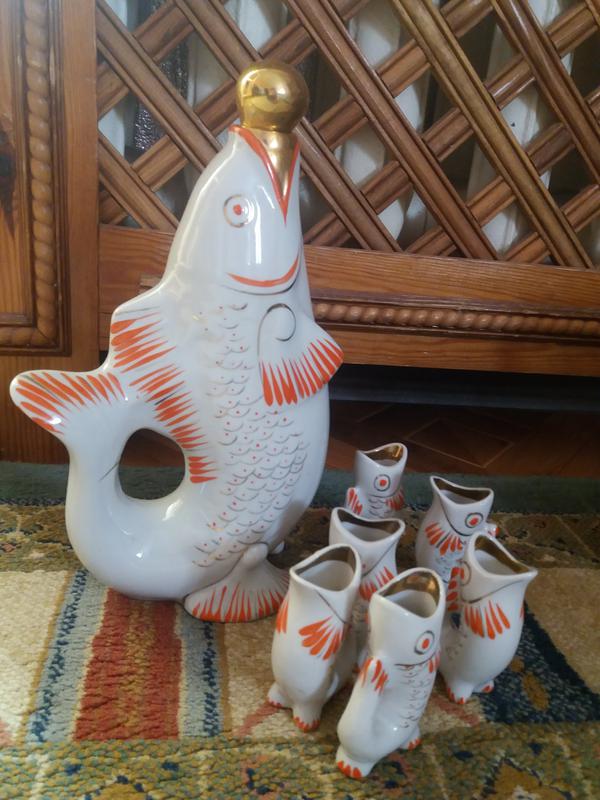 Винипжная посуда сервиз рыбки советская — цена 740 грн в каталоге Рюмки ...