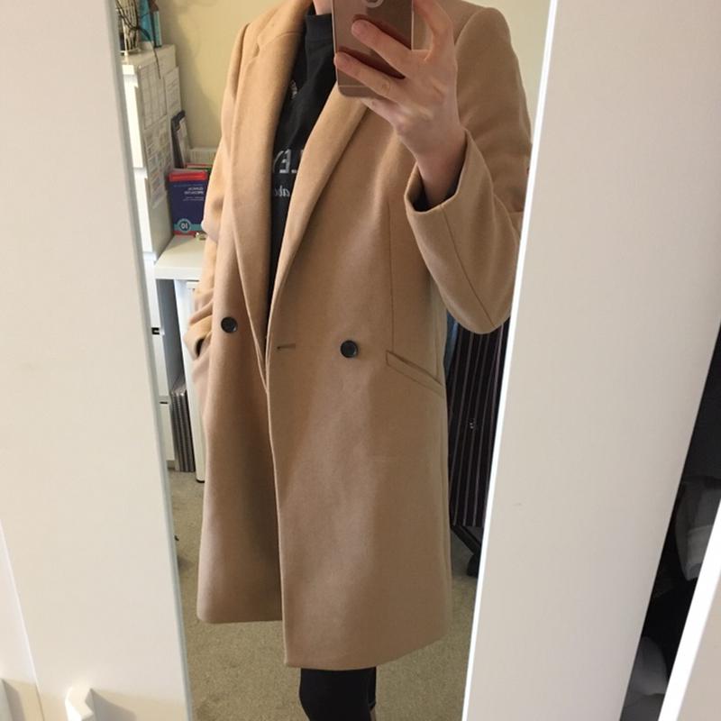 zara trafaluc outerwear coat 50 wool