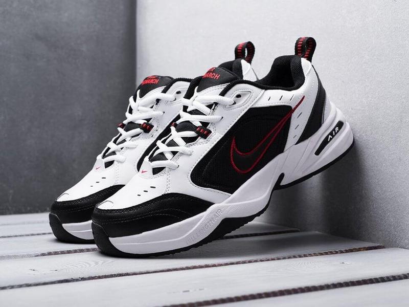 Кроссовки nike air monarch 4 черно-белые (найк монарх мужские и женские ...
