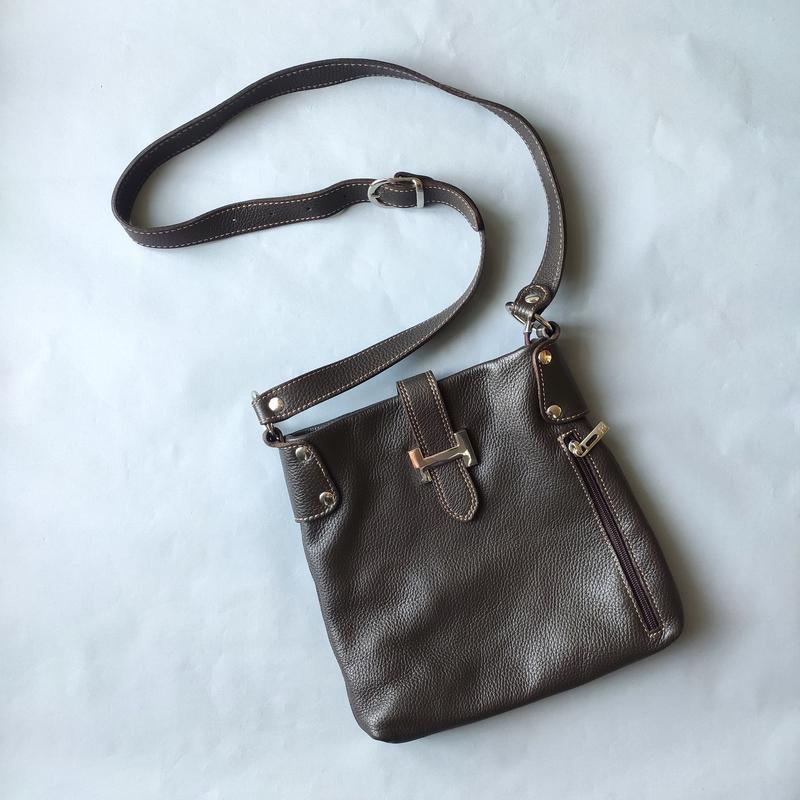 Стильная брендовая кожаная сумка genuine leather — цена 450 грн в ...