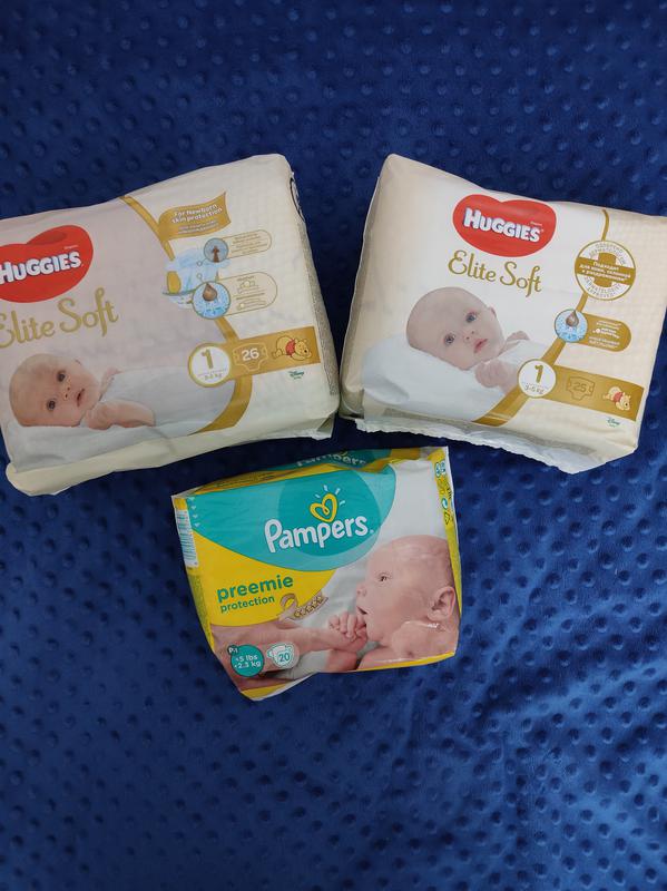 Памперси huggies elite soft і pampers preemie protection — ціна 300 грн ...