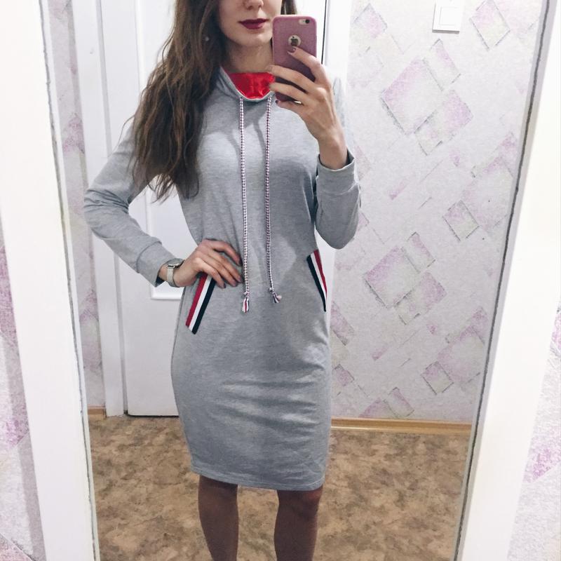 Серое платье спорт Шик
