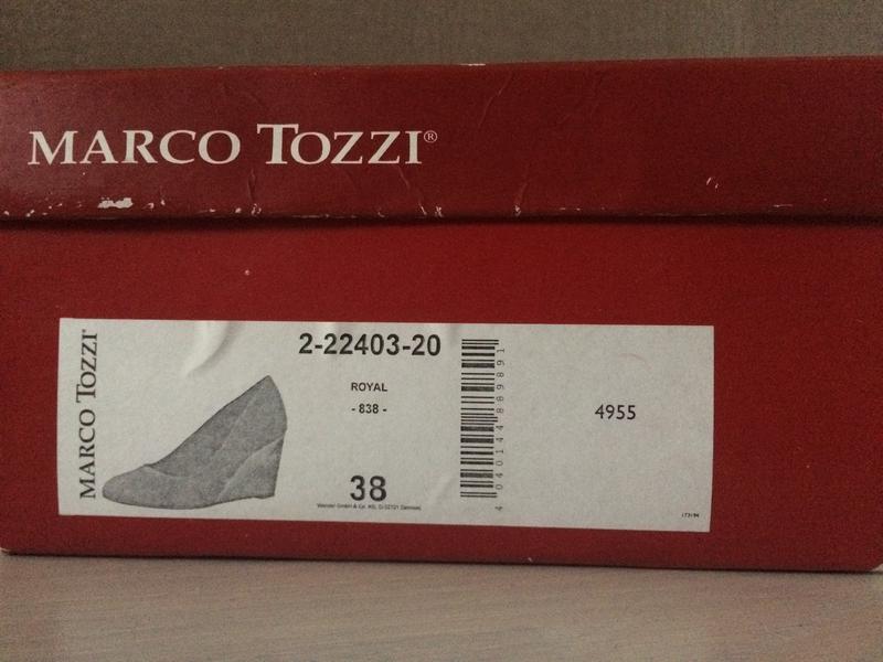 Как новые! синие туфли на танкетке Marco Tozzi, цена - 300 грн, #10574855,  купить по доступной цене | Украина - Шафа