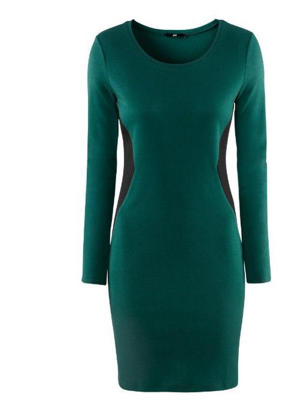Плотный значительно. Платье Изумрудное h m Basic. Зеленое платье h&m 2023. Платье HM зеленое трикотажное. H M платье изумрудного цвета.