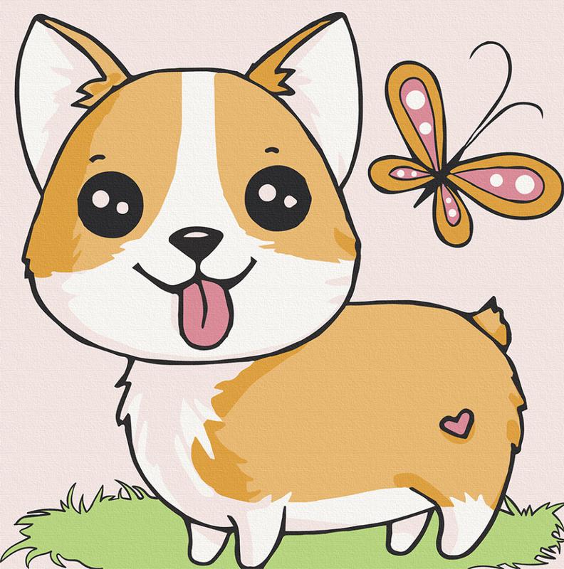 Милые рисунки собак для срисовки