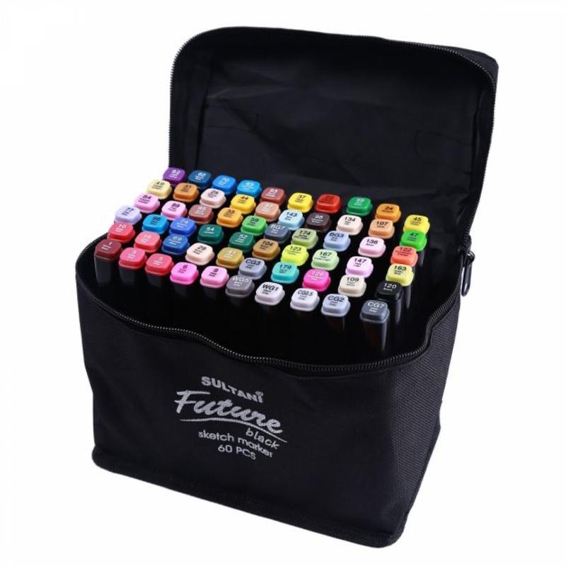 набор маркеров sultani. набор фломастеров awp105-50 action. маркеры профи в сумке 60шт. маркеры 50. крайола фломастеры 50 штук.