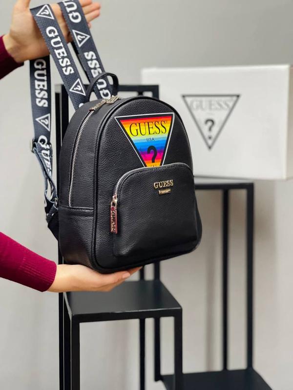 Рюкзак чорний жіночий в стилі guess рюкзак маленький гесс — ціна 1199 ...