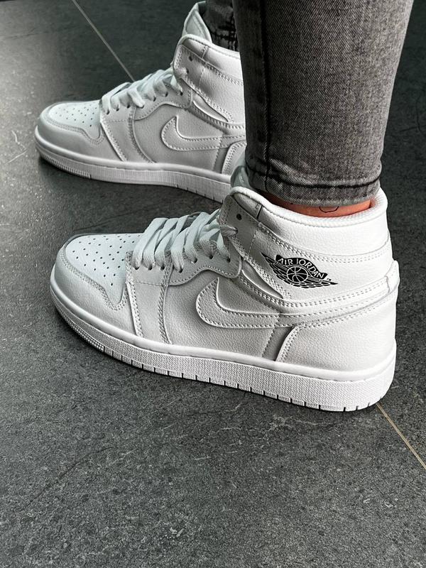 Женские кроссовки nike air jordan 1 high all white , кросівки жіночі ...