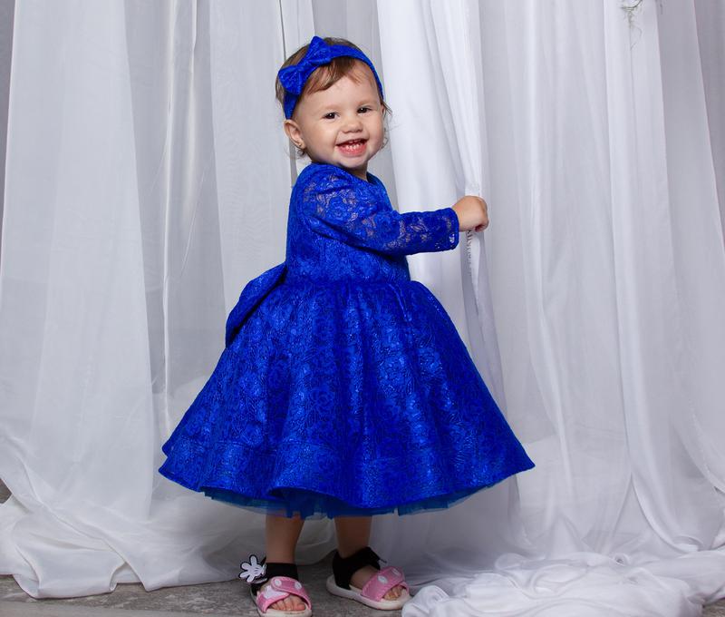 Мереживна сукня для дівчинки на 1 рік нарядне дитяче плаття синій електрик  на рік — ціна 950 грн у каталозі Сукні ✓ Купити товари для дітей за  доступною ціною на Шафі | Україна #85642094