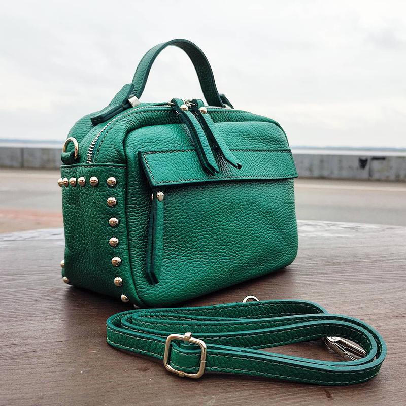 Made in italy кожаная сумочка кроссбоди натуральная кожа италия ...