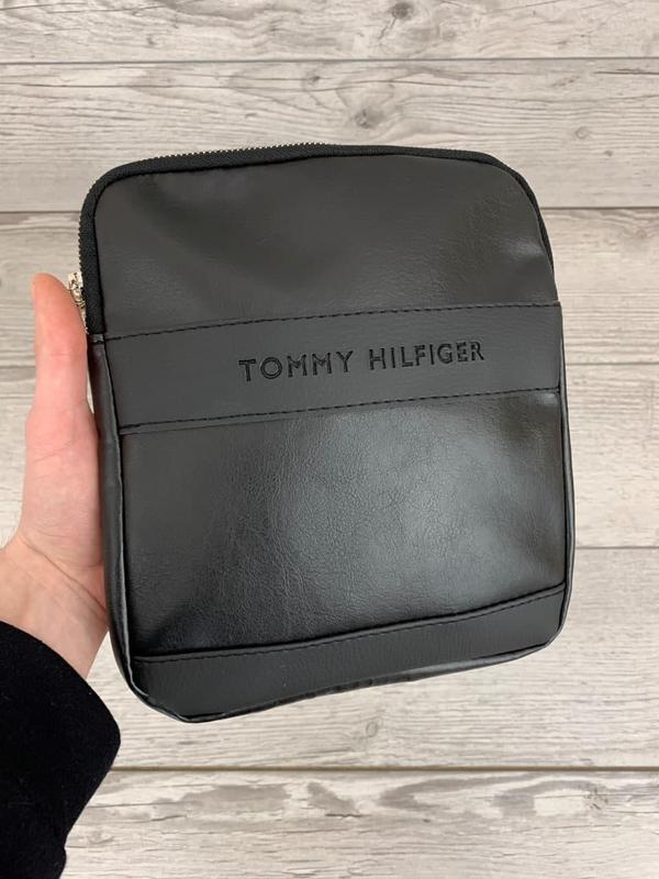 Мужская кожаная сумка tommy hilfiger томи хилфигер через плечо ...