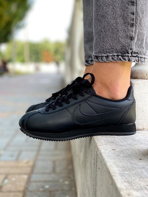 Кроссовки nike cortez black женские кожаные найк кортез - найк аир форс ...