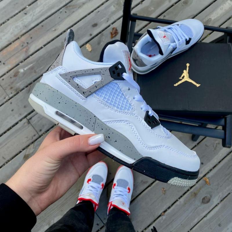 Кроссовки найк эир джордан белые ретро 4 nike air jordan retro 4 ...