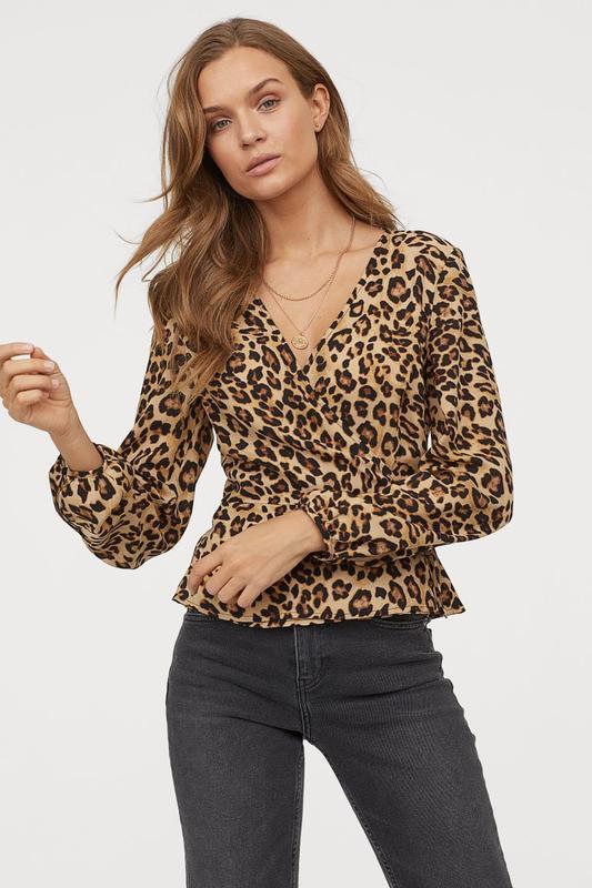 Леопардовая блуза с принтом жжна запах рубашка животный принт h&m — цена  150 грн в каталоге Блузы ✓ Купить женские вещи по доступной цене на Шафе |  Украина #86945907