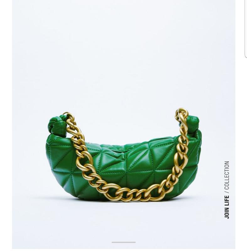 Zara green bag sale
