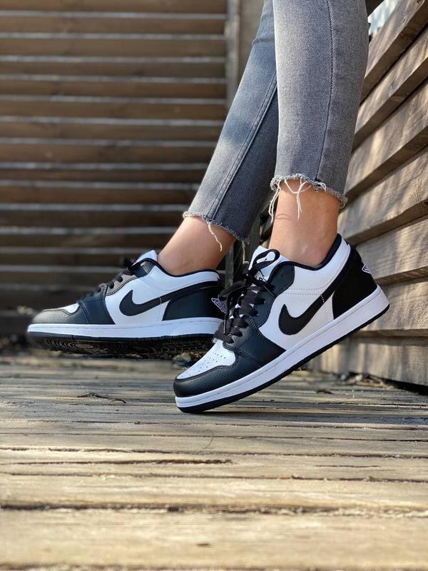 Nike air jordan retro 1 low black white женские кроссовки джордан на ...