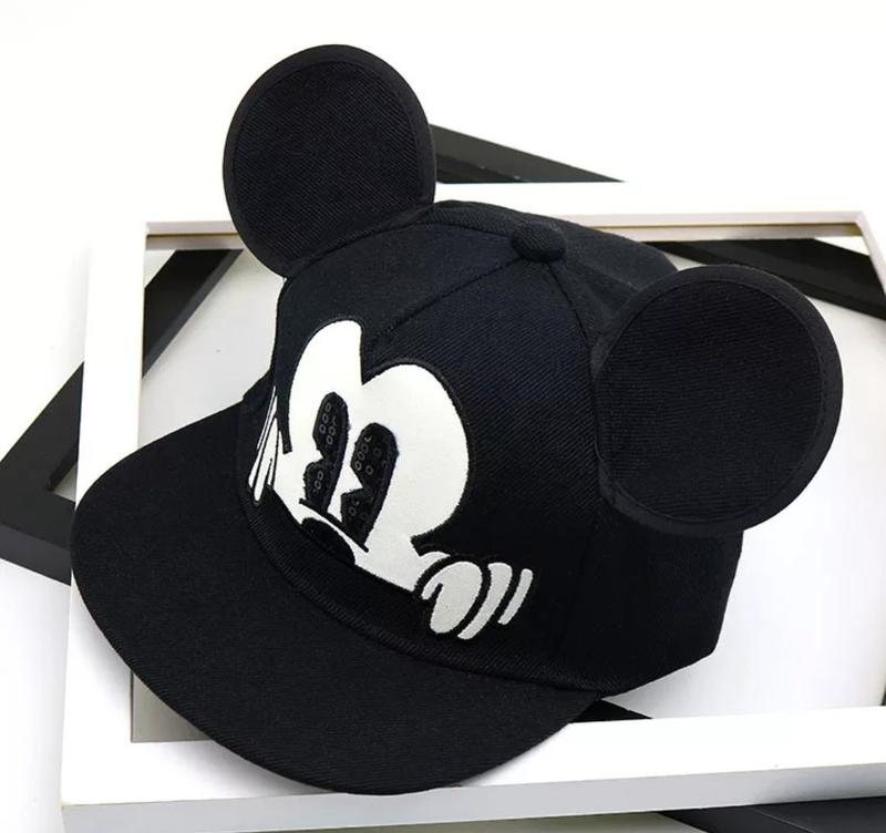 Детская кепка снепбек с ушками микки маус (mickey mouse) disney с ...