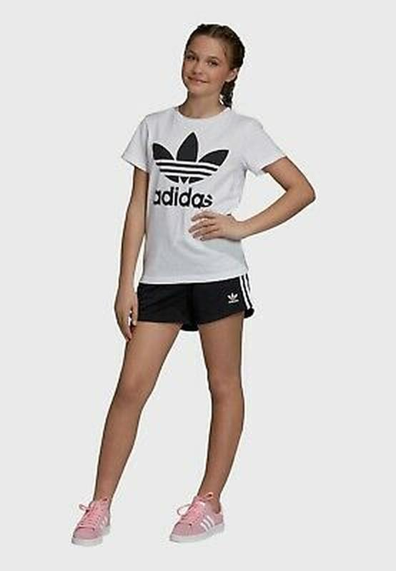 adidas girls 3 stripes shorts 11 12 175 c 89831263