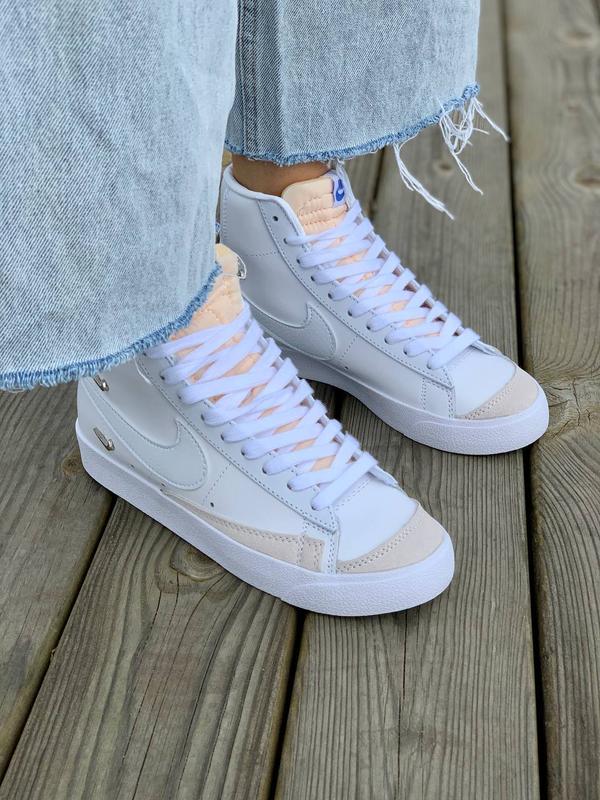 Nike blazer mid 77’ metal swoosh ‘white’ брендовые высокие белые ...