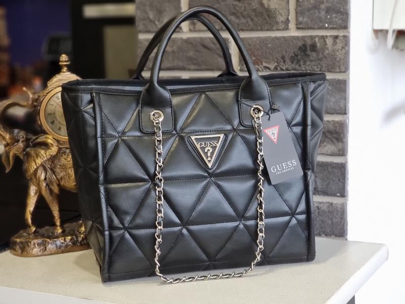 Большая чёрная сумка в стиле guess, черная сумка в стиле гесс — цена ...
