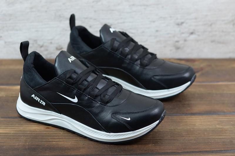 Мужские кожаные кроссовки nike найк. черные — цена 1500 грн в каталоге ...