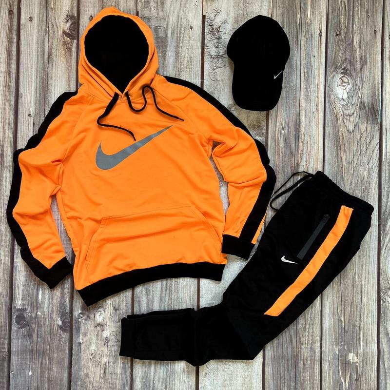 Весенний спортивный костюм nike оранжевый спортивный костюм найк с ...