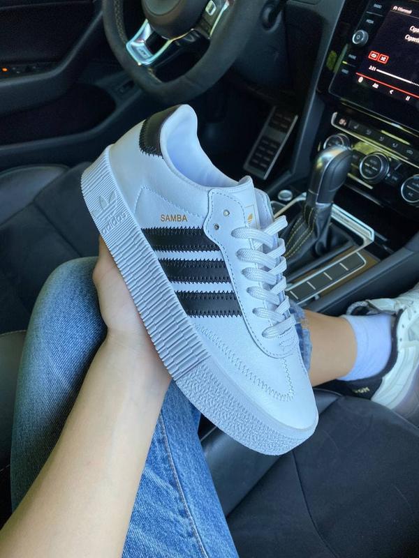 Adidas samba женские кожаные кроссовки демисезон адидас самба белые ...
