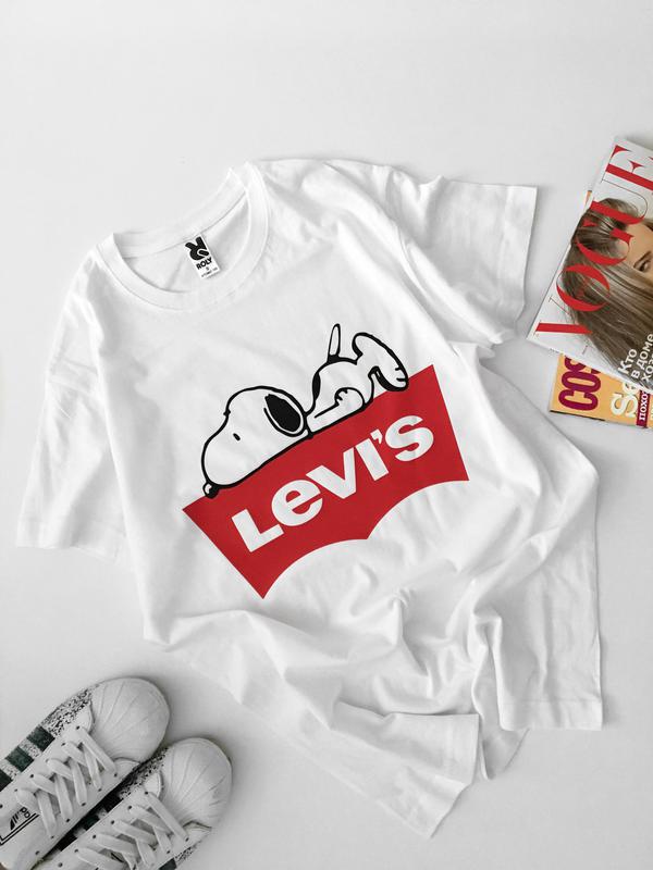 Футболки levi's snoopy все размеры и цвета — цена 500 грн в каталоге  Футболки ✓ Купить женские вещи по доступной цене на Шафе | Украина #12159959