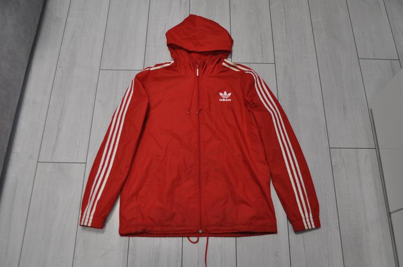 Adidas красная куртка ветровка адидас оригинал — цена 440 грн в ...