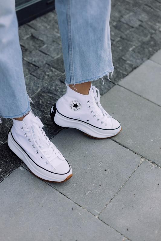 Кроссовки женские converse run star hike hi white black gum — цена 2290 ...