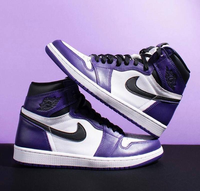 ♥️унісекс кросівки Jordan 1 Retro Purple чорні білі фіолетові чорні білі фіолетові на весну 6100