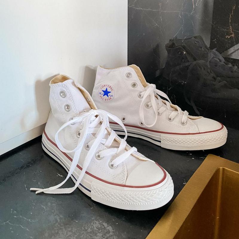 Converse chuk taylor classic white high білі конверси високі белые ...