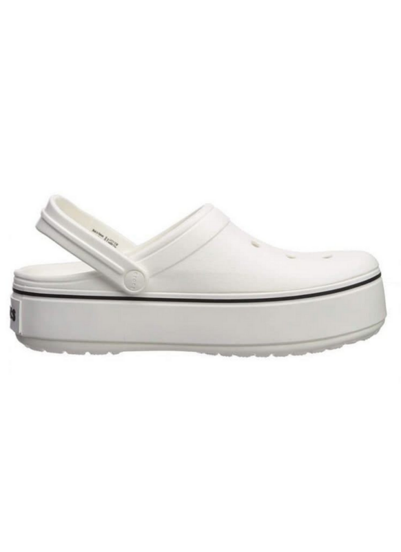 Женские сабо crocs crocband platform clog кроксы на платформе белые ...
