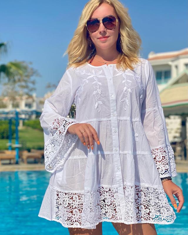 Натуральные ткани платья туника 👗 пляж — цена 1199 грн в каталоге ...