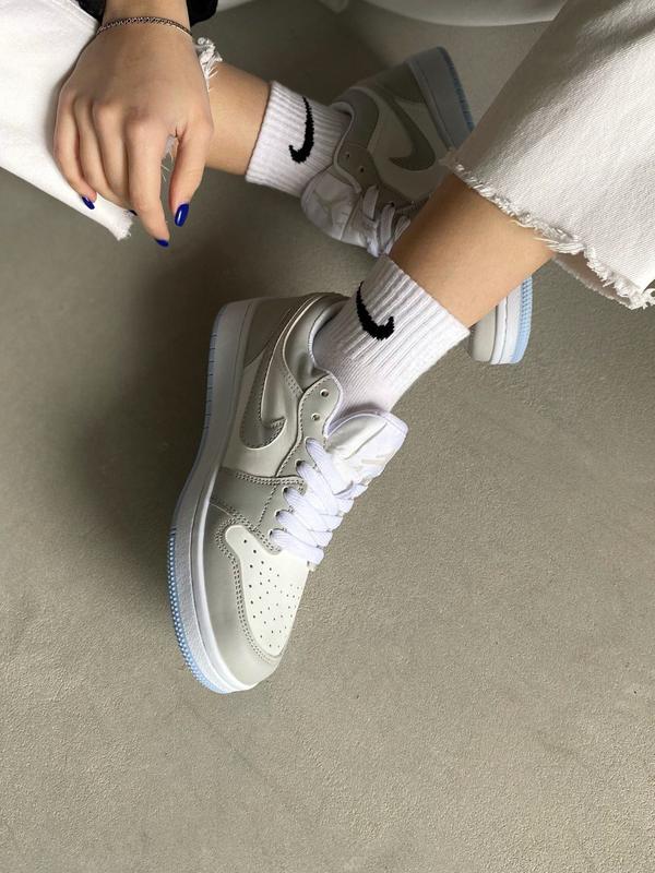 Air jordan 1 white best sale wolf grey