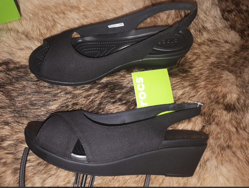 women's crocs leighann slingback wedge