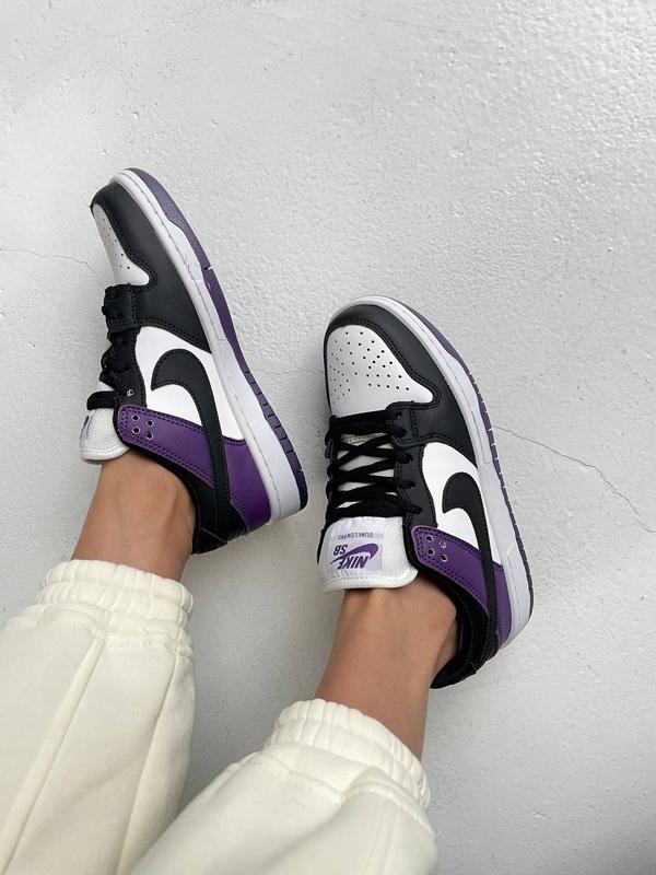 Nike sb dunk low court purple жіночі фіолетові трендові кросівки найк ...