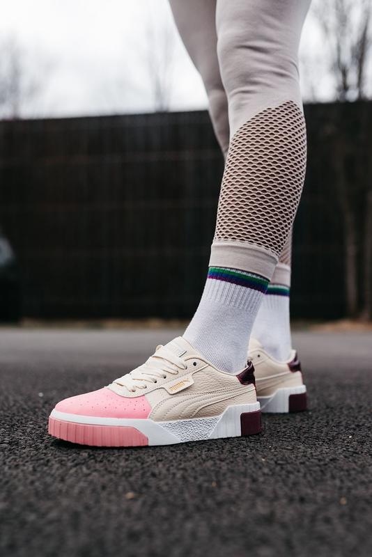 Puma cali deals rose et blanche