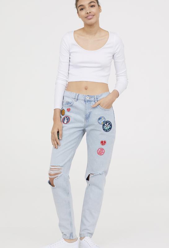 boyfriend slim low jeans h&m