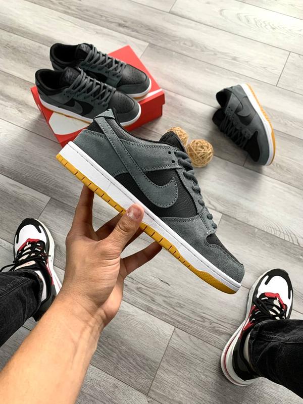 Серые мужские кроссовки nike sb dunk low pro d.grey black данки — цена ...