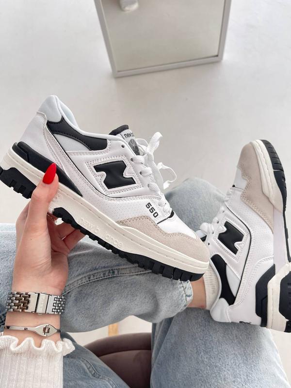 🌹🌼🖤new balance 550 white black🖤🌼🌹кроссовки женские нью баланс 550 белые ...