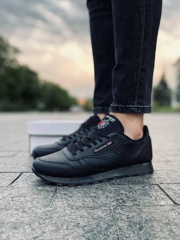 Стильные, кожаные кроссовки reebok classic black — цена 1544 грн в каталоге  Кроссовки ✓ Купить мужские вещи по доступной цене на Шафе | Украина  #96230309