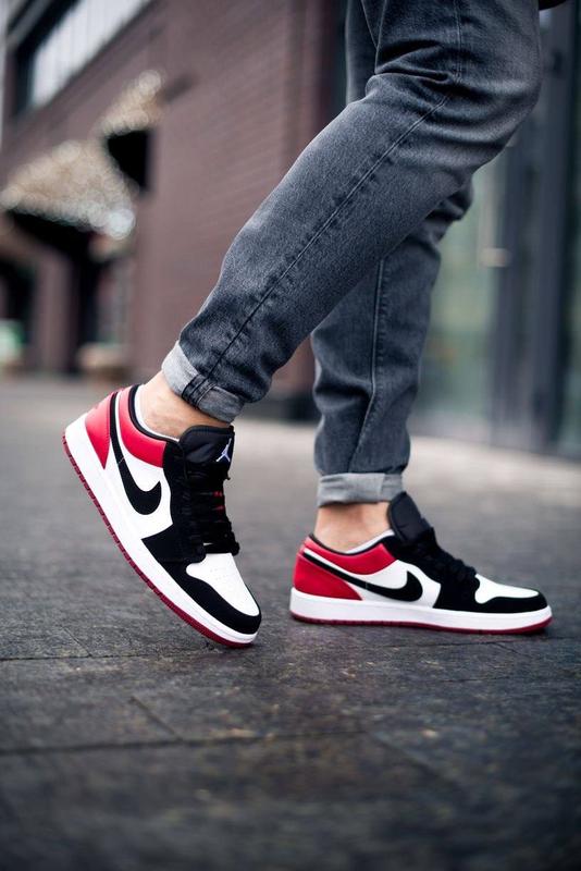 Nike air jordan retro 1 low “bred мужские кроссовки найк мир джордан ...