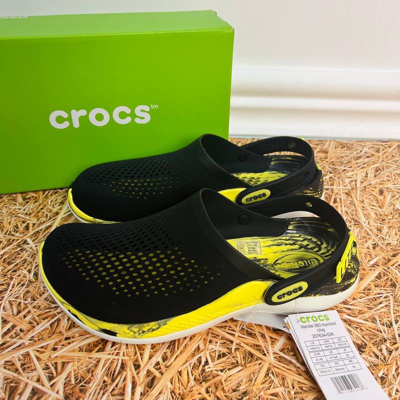 Крокс лайтрайд цитрус нова модель crocs literide 360 clog black