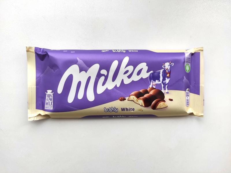 Мілка milka bubble white білий шоколад шоколадка милка бабл — цена 37 ...