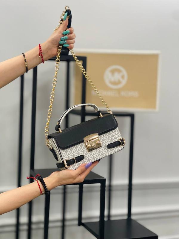 Сумка біла жіноча в стилі michael kors клатч сумка маленька майкл корс ...