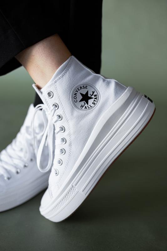 🌼🌹🌼converse chuck taylor all star move high white🌼🌹🌼женские белые ...