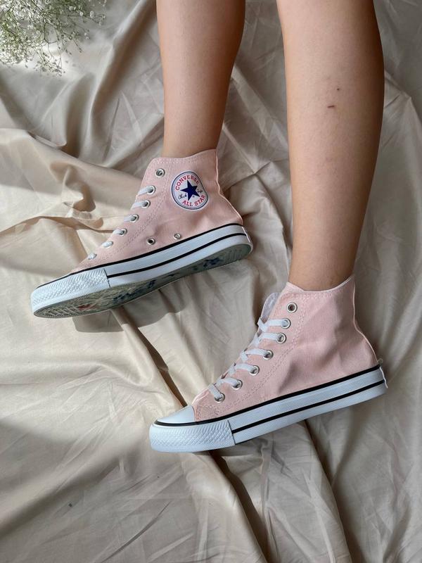 Converse chuck taylor all star hi pink peach жіночі класичні високі ...