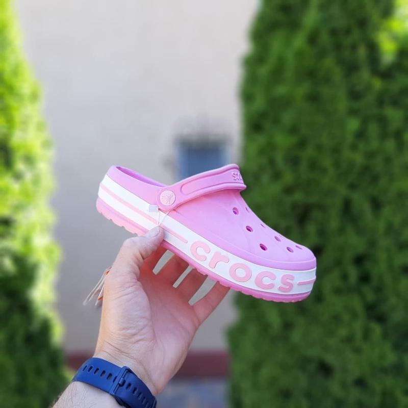 Жіночі рожеві крокси crocs / женские розовые кроксы тапки шлепки — цена ...