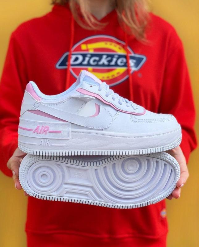 nike air force shadow white and pink